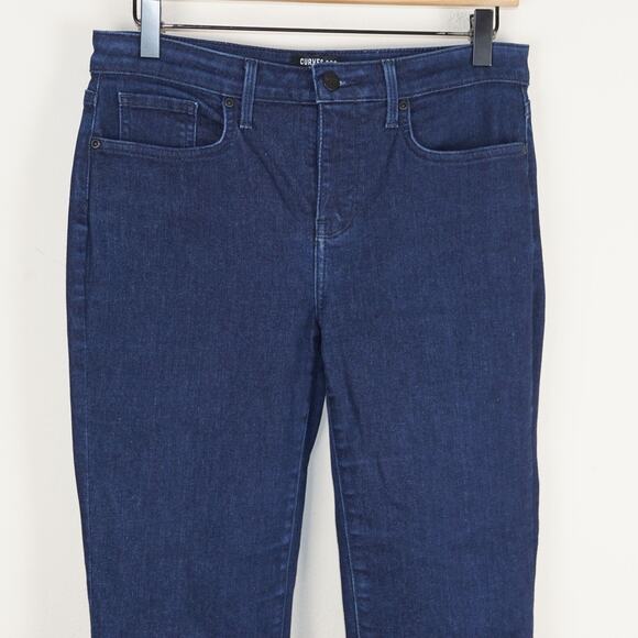 NYDJ Slim Straight Stretch Curves 360 Dark Wash Jeans Womens Sz 4 - Picture 2 of 13